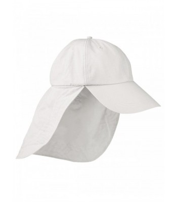 Adams Sun Protection 6-Panel Low-Profile Cap with Elongated Bill and Neck Cape - White - C011904GPW1