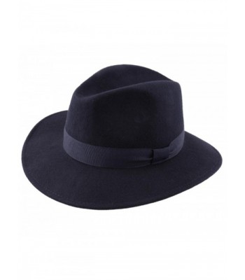 Modissima Traveller Cavalier Wool Felt Fedora Hat - Bleu-marine - CG187IUCCRD