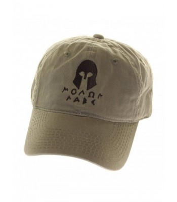 Molon Labe Apparel Men's Cotton Hat Spartan Helmet 2 - Olive Black - CX11NZBI5YL