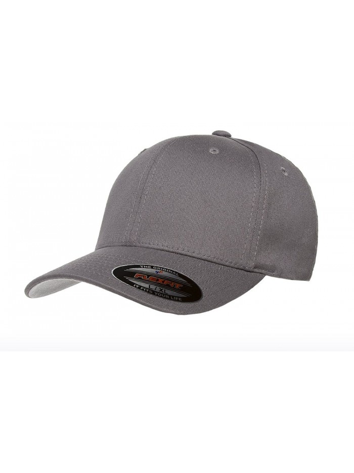 Flexfit V-Flexfit Cotton Twill Fitted Hat 5001 XXL (7 3/8" To 8") - Grey - CQ122XI7J2P