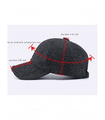 VoilaLove Winter Woolen Baseball Earmuffs in Men's Baseball Caps