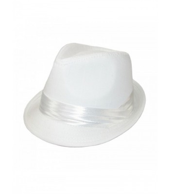 Kenny K Men's Wedding Dress Formal Fedora Hat - White - CX11AT25KQ9