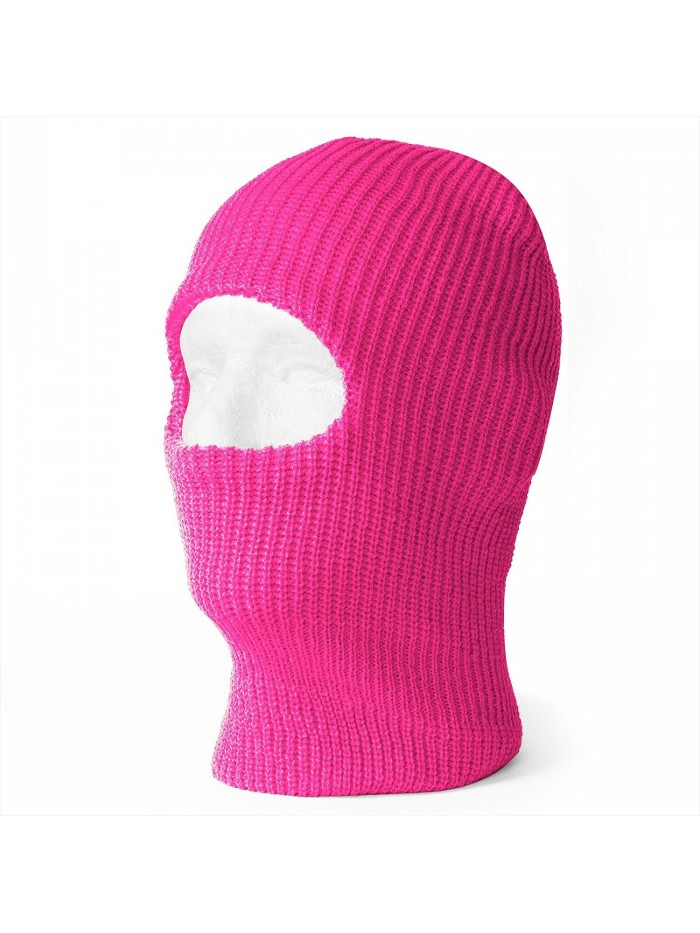 Top Headwear One Hole Neon Colored Ski Mask - Pink - CL1190P533R