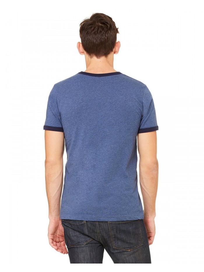 Canvas C3055 Ringer Tee - Heather Navy/ Midnight - CB11IMATFL1