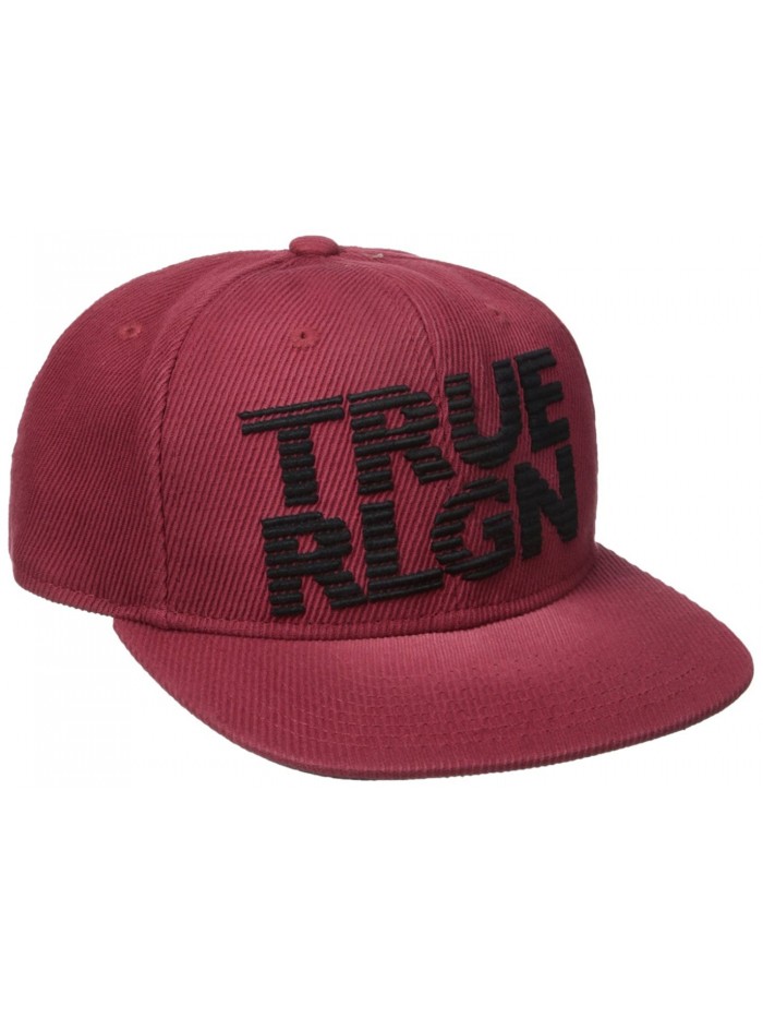 True Religion Men's Super Twill Flat Brim Cap - True Red - CC12O332GSJ