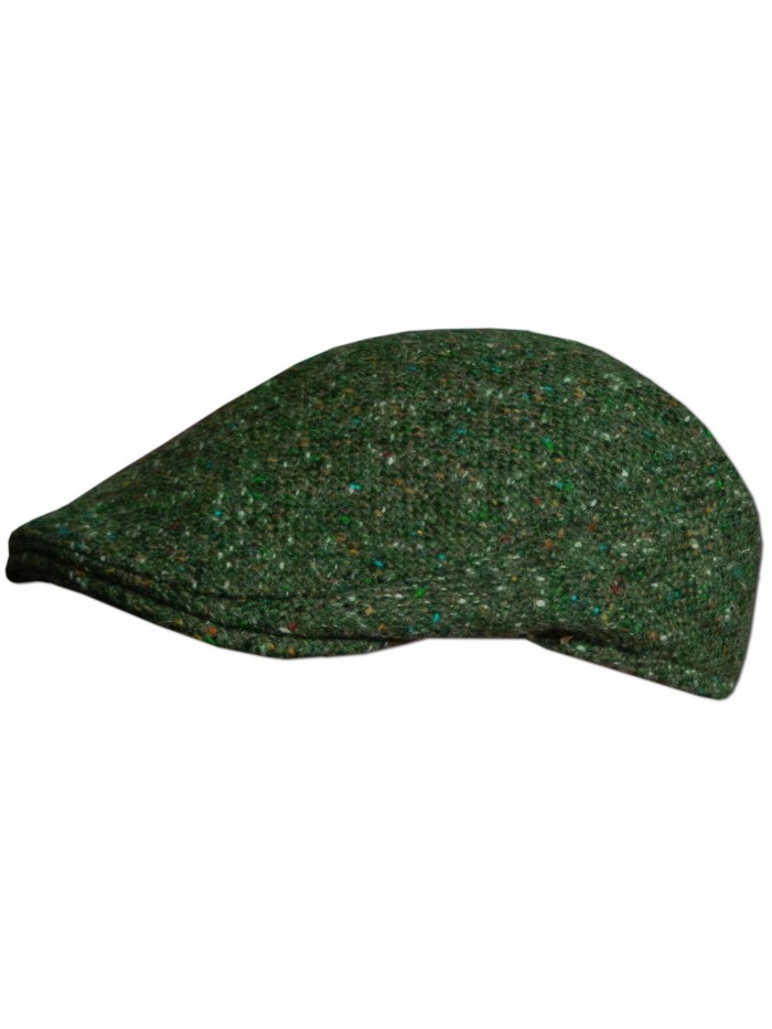 Traditional Irish Tweed Flat Cap- Made In Donegal Ireland- Green. - CH17YRSLDYM