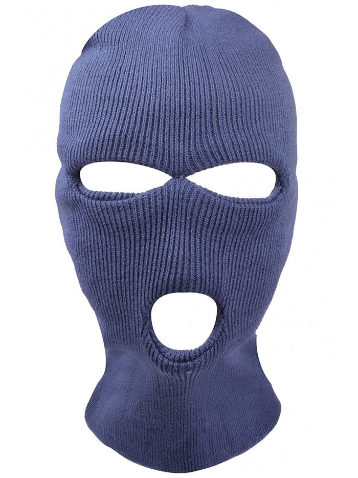 Adult Winter Balaclava Face Mask Outdoor Sports Warm Knit Full Face Beanie Mask - Grey - CY186L55ZOU