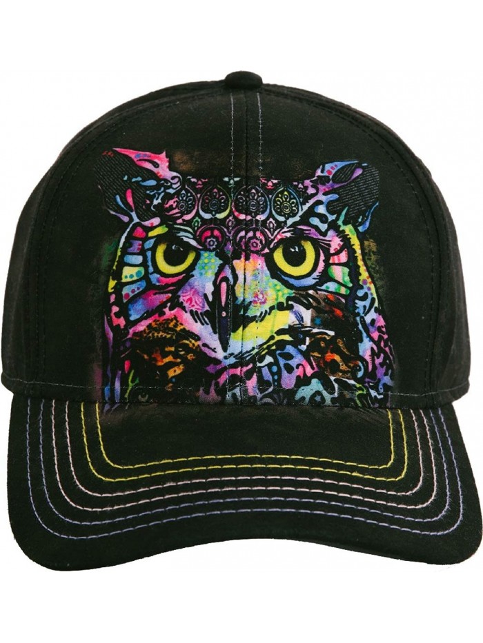 The Mountain Unisex-Adults Russo Owl Baseball Cap- Black- Adjustable - C4182Z8UTW0