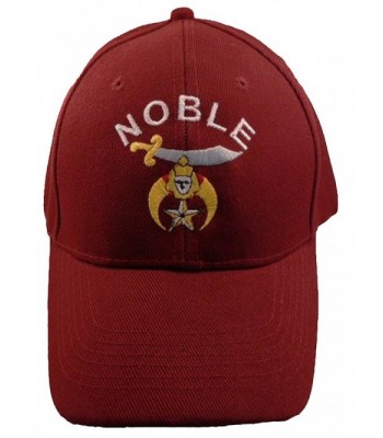 SHRINER Baseball Cap Shriners NOBLE Hat Masonic Mens Maroon Burgundy - CW187GQ9678