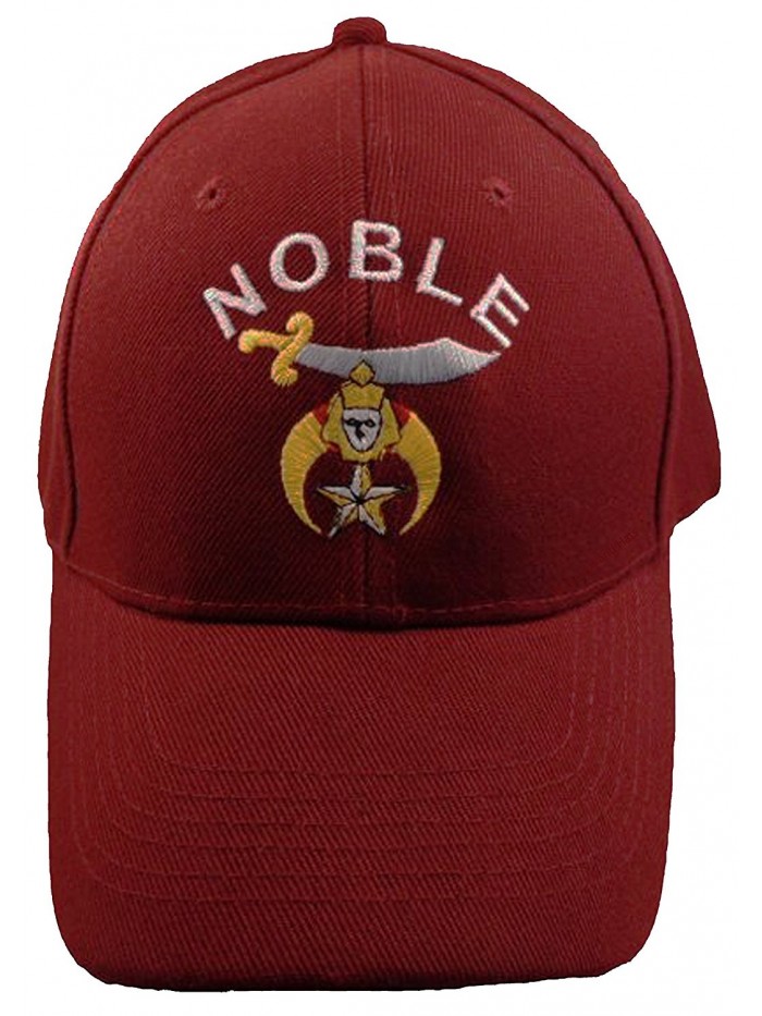 SHRINER Baseball Cap Shriners NOBLE Hat Masonic Mens Maroon Burgundy - CW187GQ9678