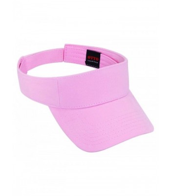 Ultra Soft Superior Brushed Cotton Twill Sun Visors - Pink - C711U5K2L1N