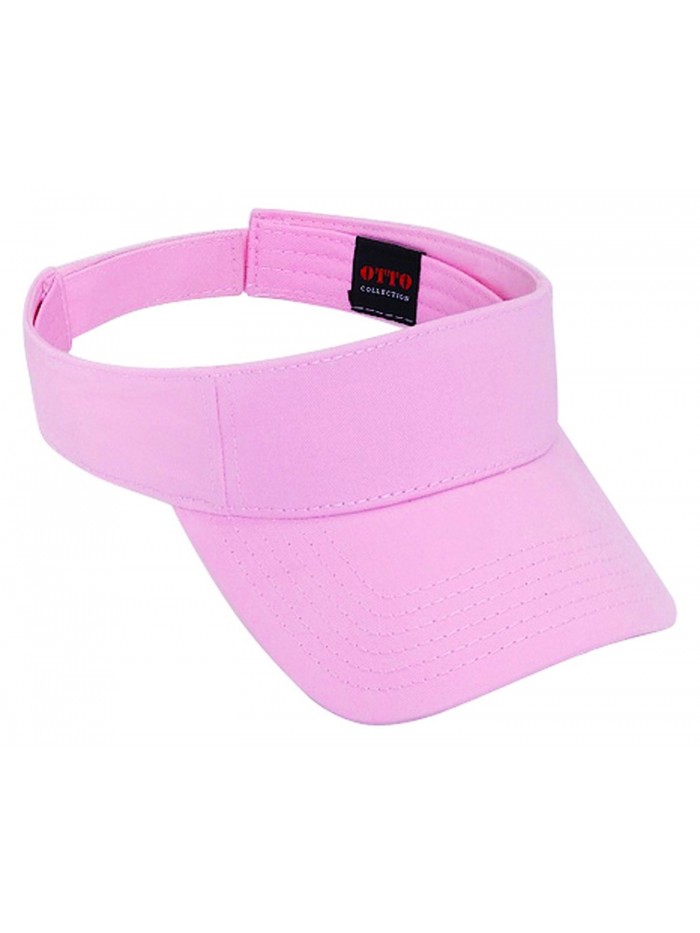 Ultra Soft Superior Brushed Cotton Twill Sun Visors - Pink - C711U5K2L1N