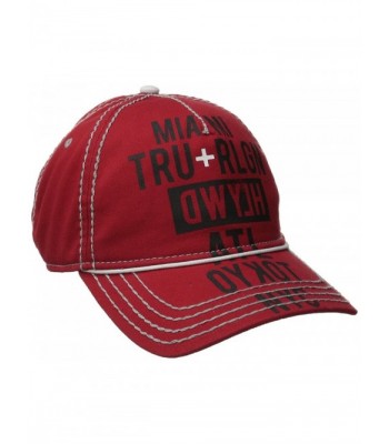 True Religion Men's Tour Cities Baseball Cap - True Red - C811YSHQAD3