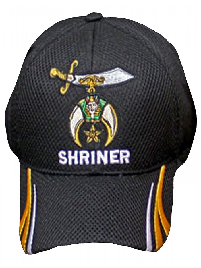 Shriner Hat Baseball Masonic Shriners Mens Black Baseball Cap Bumper Sticker - C112IBK094J