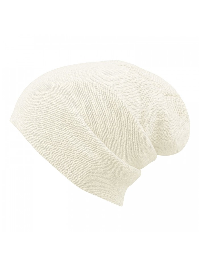 Morehats Cotton Soft Stretch Knit Slouchy Beanie Hip-hop Casual Daily Year Round Hat - White - CU11OEJYXF3