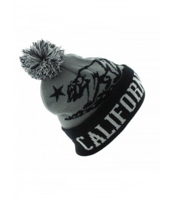 Milani Cali Bear Beanie With Pom Pom - Gray & Black - CX120D48ZR9