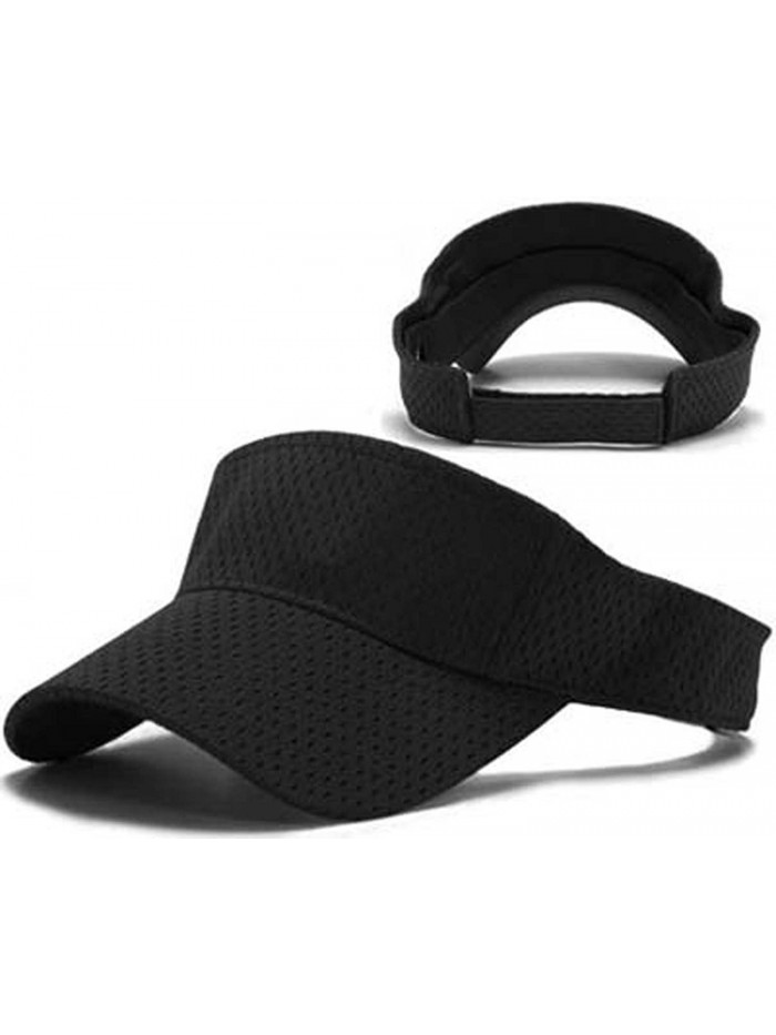 Athletic Mesh Sports Visor - Black - CR118EYVY2J