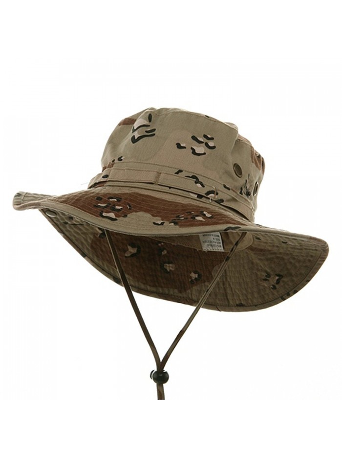 MG Men's Washed Cotton Twill Chin Cord Outdoor Hunting Hat - Desert - CK11M5CI54B