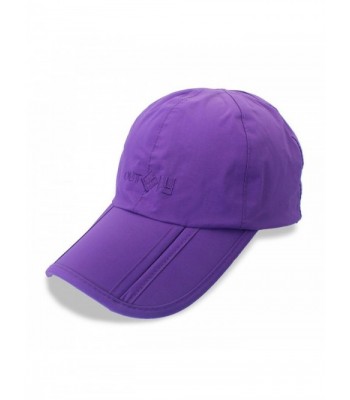 Mens Foldable Waterproof Baseball Cap Sun Hat For Dad With Adjustable Strap Back - Purple - C1184ADWC3T