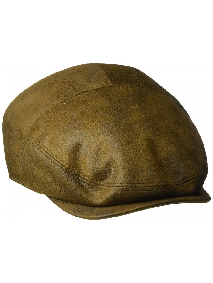 Henschel Men's Faux Ultra-Suede Leather New Shape IVY Hat - Distressed Rust - CN11H4IN9GZ