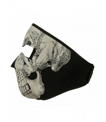 Reflective Neoprene Skull Mask Full in Men's Balaclavas