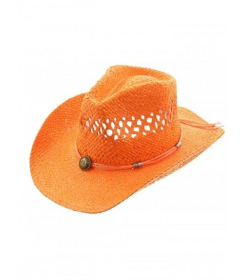 Anchor Cowboy Hat-Orange - Orange - C111WPF7V4N