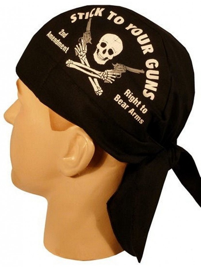 Skull Cap Biker Caps Headwraps Doo Rags - Stick To Your Guns 2nd Amendment - CE12ELHNI1R