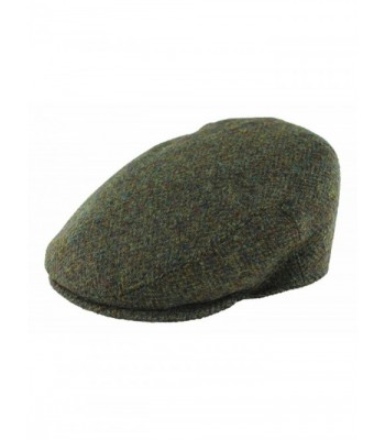 Failsworth Millinery Stornoway Flat Cap - Green/Brown - C4186KLQWE5