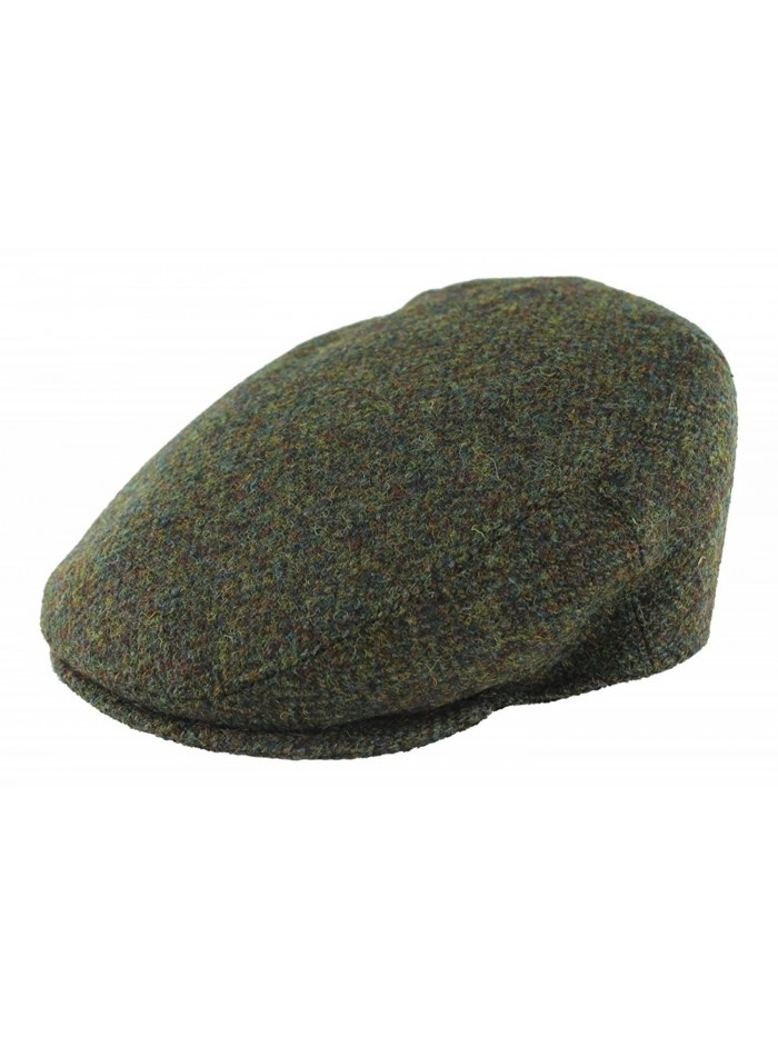 Failsworth Millinery Stornoway Flat Cap - Green/Brown - C4186KLQWE5