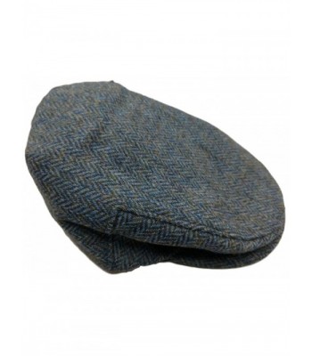 Irish Tweed Flat Cap (M (7 1/8)- Blue Herringbone) - CO11YKNEK4R