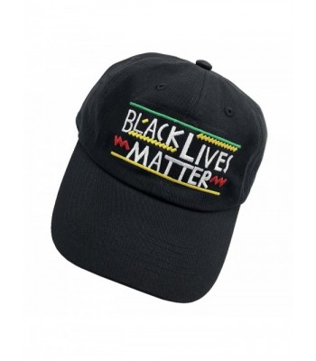Black Lives Matter Dad hats Baseball Cap Embroidered Adjustable Snapback Unisex - Black - CQ187EXEIAL