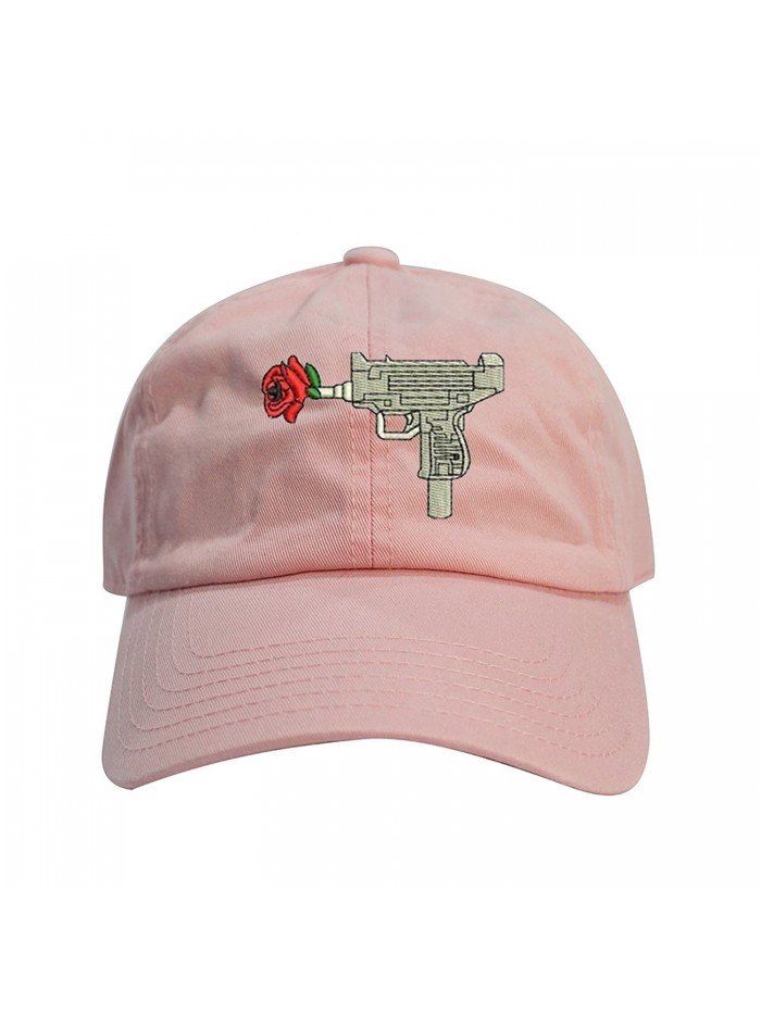 ChoKoLids Gun Rose Dad Hat Cotton Baseball Cap Polo Style Low Profile - Pink - CK18655EIWL