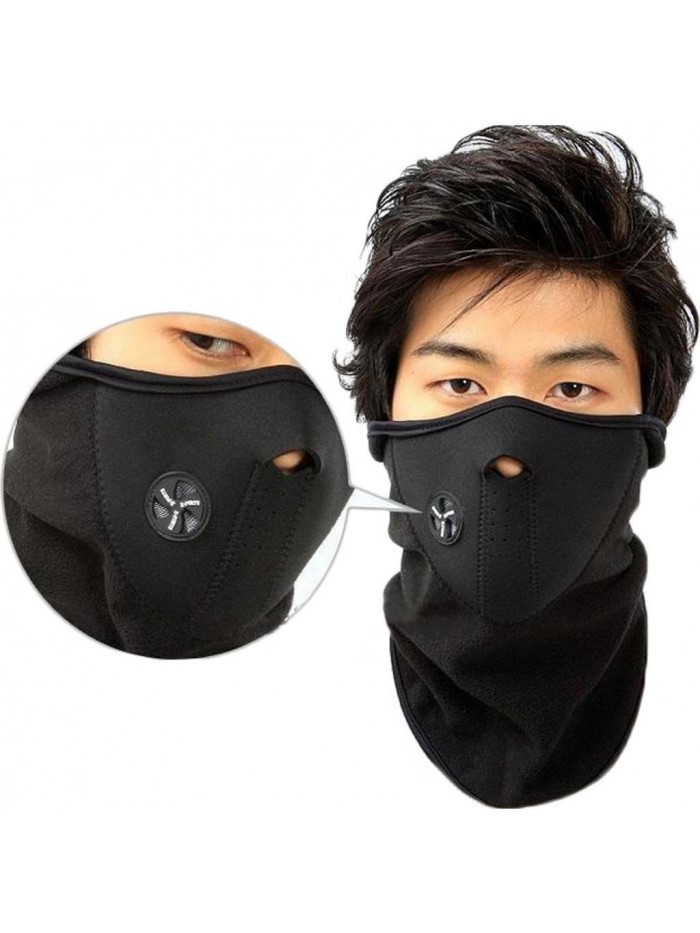 Andyshi Unisex Outdoor Sports Cycling Dustproof & Windproof Warm Half Face Ski Mask - Black - CS11RLDKBOV