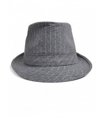 Classic Pinstripe Nylon Fedora Hat