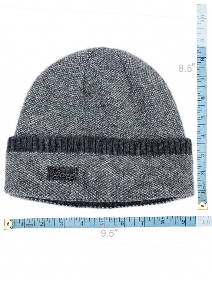 Men's Wool Blend Knit Beanie Hat - Super Soft & Warm Velour Lined ...