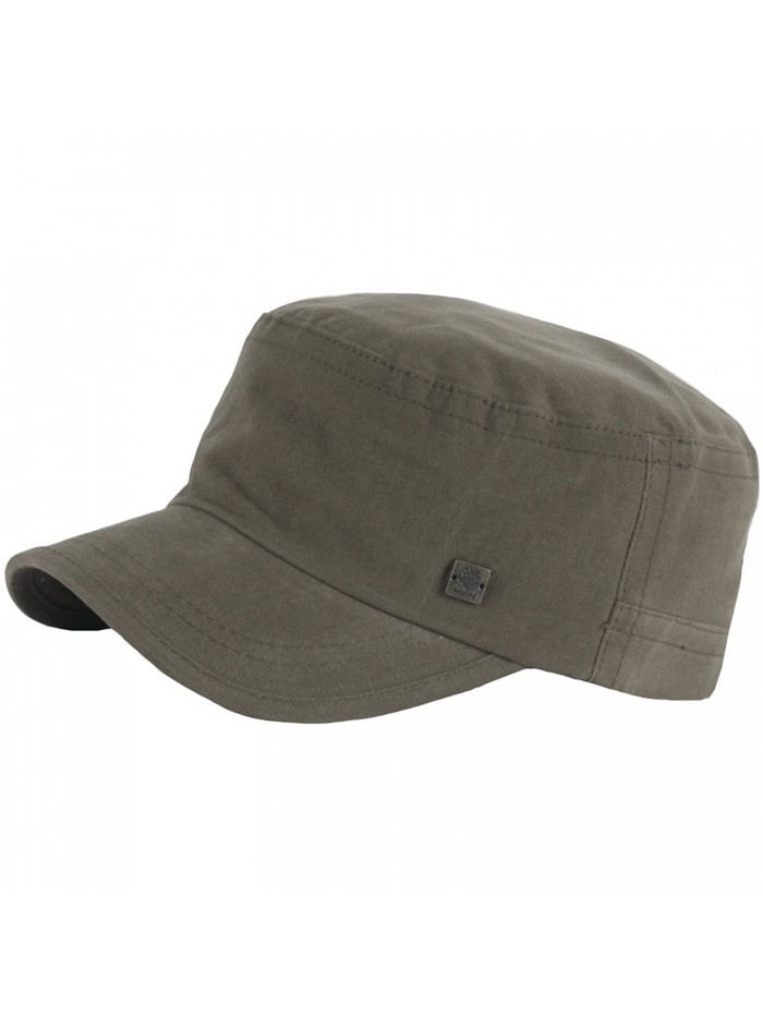 RaOn A153 New Unisex Simple Soft Irish Basic Unique Golf Army Cap Cadet Military Hat - Khaki - CM12O7PKUSO