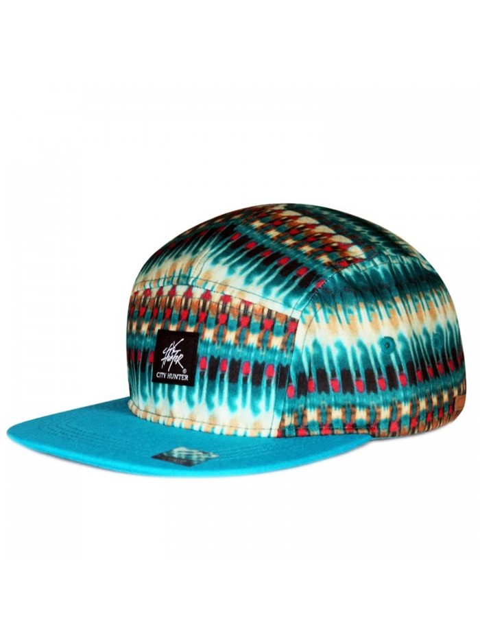 City Hunter Cn590 Neon Gradation 5 Panel Biker Hat (4 Colors) - Turquoise - CH11JAGSKT9