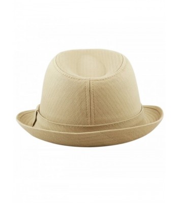 HAT DEPOT Unisex Cotton Herringbone in Men's Fedoras