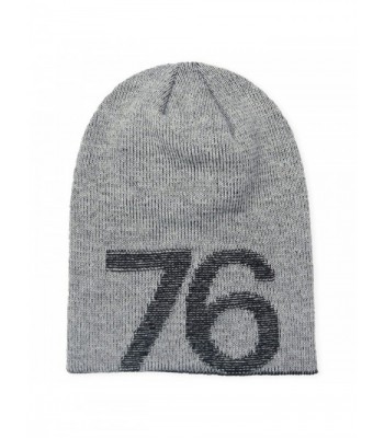 LETHMIK Slouchy Star Long Beanie Warm Winter Ski Skull Cap Knit Hat for Men & Women - Grey (Number 76) - CQ186HLDO9A