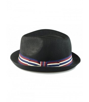 Summer Fedora Turned Striped 4Colors in Men's Fedoras