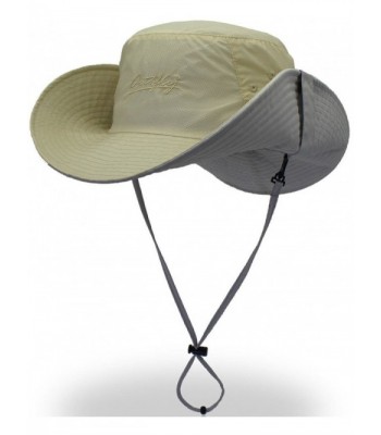 YOYEAH Outdoor UPF 50+ boonie Hat Sun Hat Fishing Hats - Khaki - C8184DXRGSL