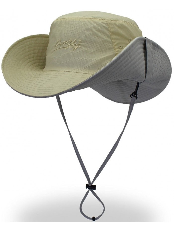 YOYEAH Outdoor UPF 50+ boonie Hat Sun Hat Fishing Hats - Khaki - C8184DXRGSL