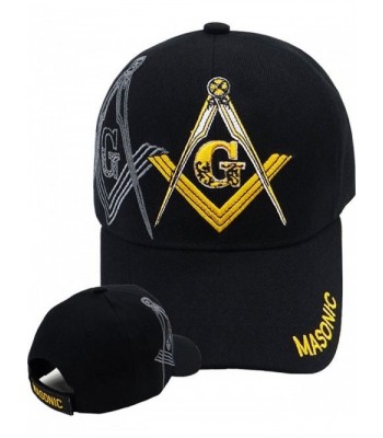 Buy Caps and Hats Masonic Baseball Cap Freemason Mason Hat Mens One Size Black - CK11DC1FNFD