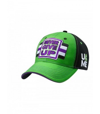 John Cena WWE Never Give Up Green Purple Baseball Hat Headband Wristband Set - C4189KXN3G3