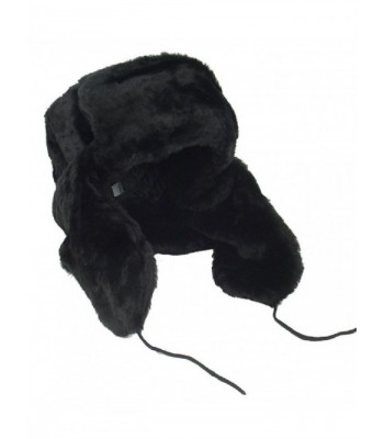 Russian Winter Shapka Ushanka BLACK metric in Men's Skullies & Beanies