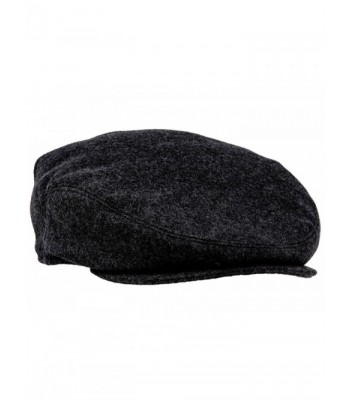 Sterkowski Wool Cloth Ivy League Flat Cap Newsboy Vintage Style - Charcoal - CH11OFS0A3B