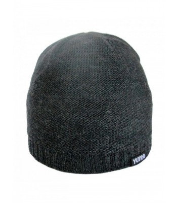 YUTRO Fashion Classic Winter 100 % Merino Wool Beanie Hat for Men - Charcoal - CX12NR519GS