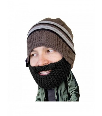 Beard Head - The Original Stubble Chico Knit Beard Hat - Black - CY12IQ8FNZB