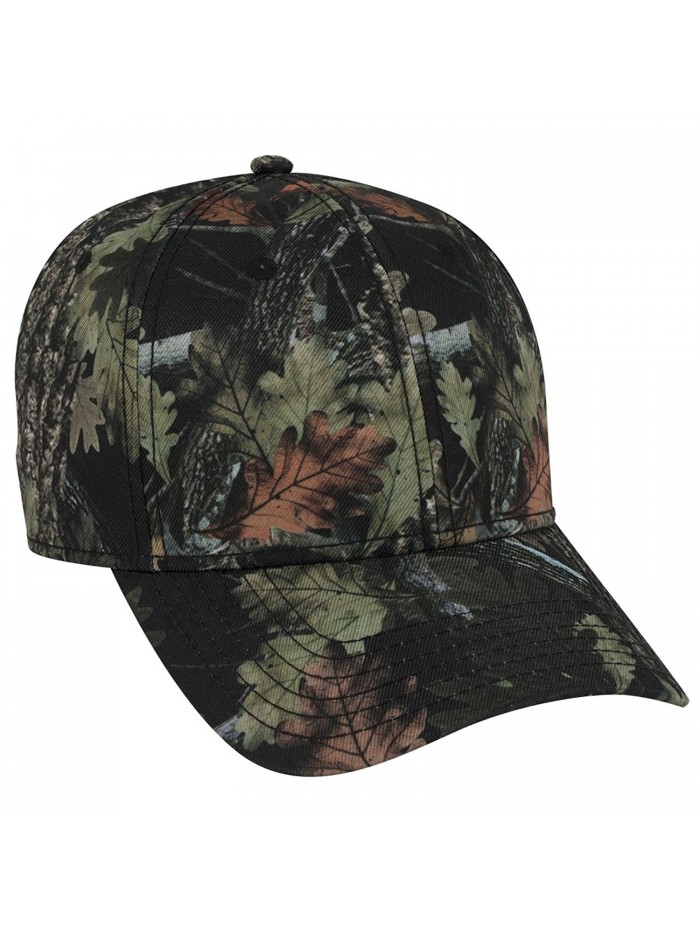 Otto Camouflage Superior Polyester Twill 6 Panel Low Profile Baseball Cap - Nature Pattern/Blk - CW17YI6QIUT