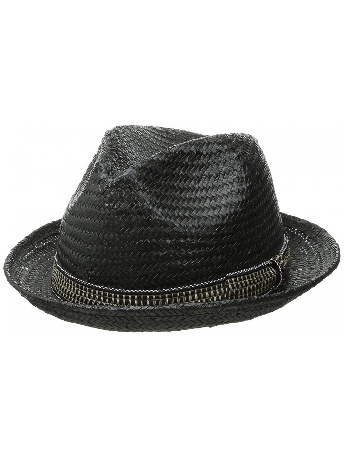 Brixton - Unisex-Adult Castor Fedora - Black/Gold - CQ11ZATWU6T